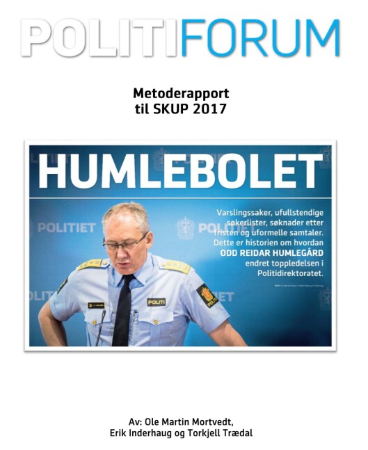 Forsiden av metoderapporten. Forsiden av metoderapporten.