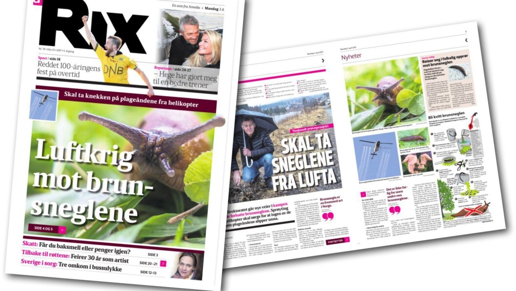 Dette er hovedoppslaget i Amedias digitale riksavis, Rix. Dette er hovedoppslaget i Amedias digitale riksavis, Rix.