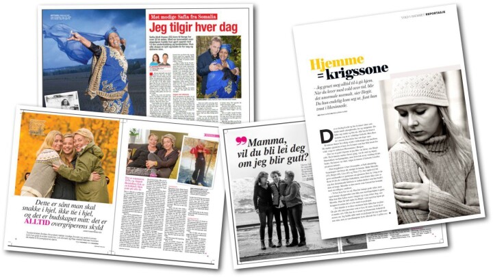 Noen av reportasjene fra Egmont-bladene som redaktørene nevner.