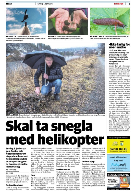 Aprilspøken fra lokalavisa på Notodden. Aprilspøken fra lokalavisa på Notodden.