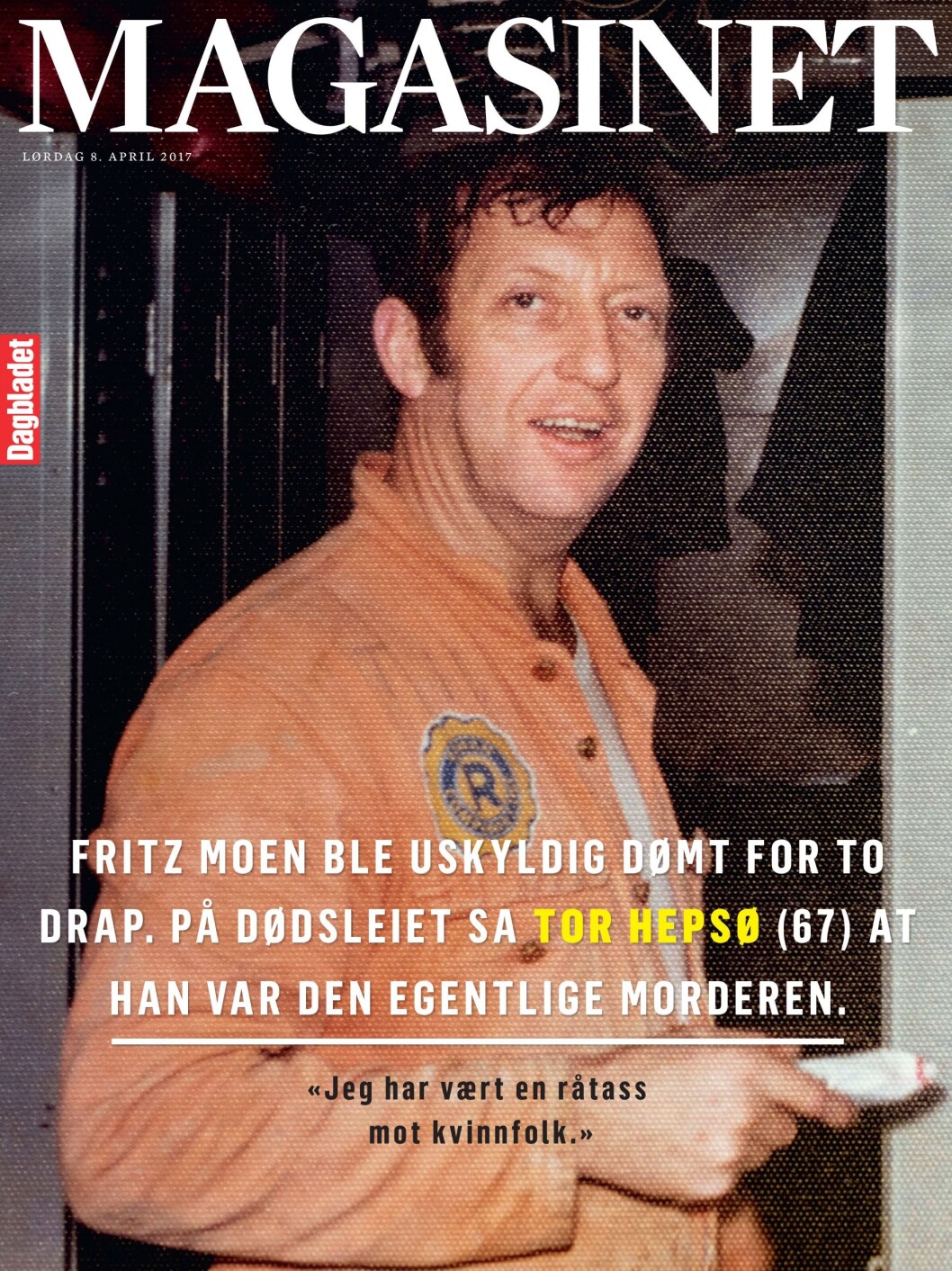 Lørdagens forside på Magasinet. Lørdagens forside på Magasinet.