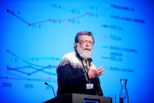 Frank Aarebrot, her fra en tidligere presentasjon på Nordiske Mediedager. Frank Aarebrot, her fra en tidligere presentasjon på Nordiske Mediedager.