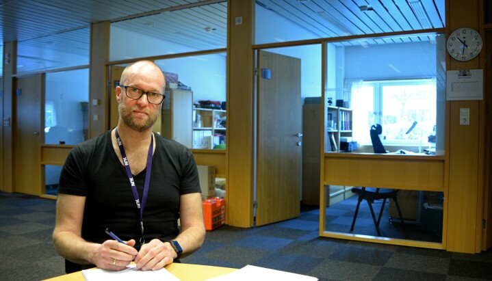 Sekretær Erik Skarrud i Kringkastingsrådet - her fra sitt kontor på Tyholt i Trondheim.