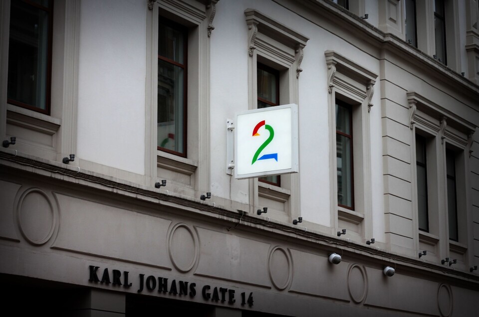 TV 2 sine lokaler på Karl Johan i Oslo sentrum. TV 2 sine lokaler på Karl Johan i Oslo sentrum.