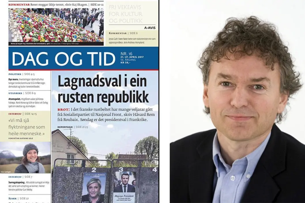 Redaktør Svein Gjerdåker og avisen Dag og Tid får Fritt Ords pris. Redaktør Svein Gjerdåker og avisen Dag og Tid får Fritt Ords pris.