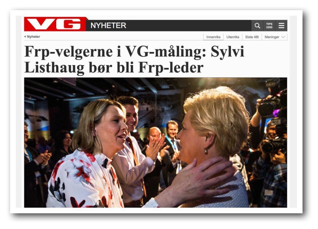 Fra VGs sak denne helga. Fra VGs sak denne helga.