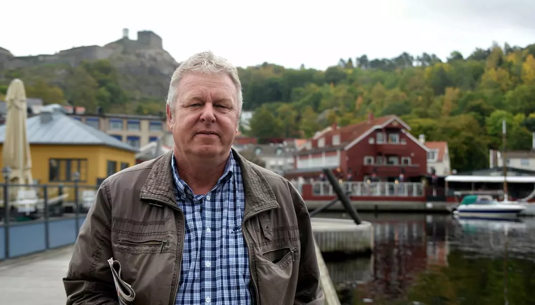 Sjefredaktør Hans-Petter Kjøge i Halden Arbeiderblad.