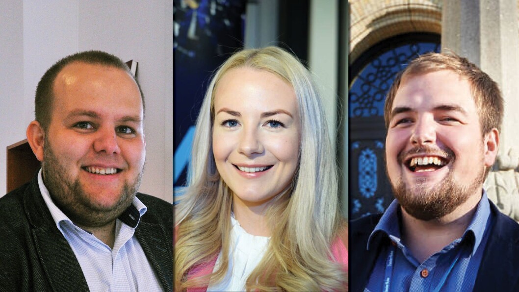Medier24, fra venstre: Redaktør og daglig leder Gard L. Michalsen, kommersiell leder Julie Hansson og journalist / vaktsjef Erik Waatland. Medier24, fra venstre: Redaktør og daglig leder Gard L. Michalsen, kommersiell leder Julie Hansson og journalist / vaktsjef Erik Waatland.