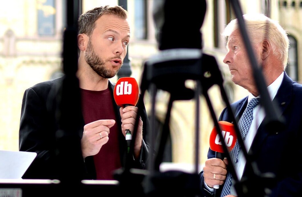 SV-leder Audun Lysbakken ville fått 22 representanter på Stortinget dersom norske journalister fikk bestemme. Frp-nestor Carl I. Hagens parti ville ikke kommet hitt. Her fra valgkampdebatt høsten 2015. SV-leder Audun Lysbakken ville fått 22 representanter på Stortinget dersom norske journalister fikk bestemme. Frp-nestor Carl I. Hagens parti ville ikke kommet hitt. Her fra valgkampdebatt høsten 2015.