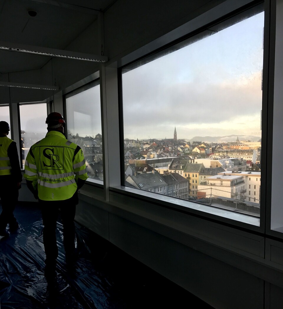 Her er alt er i rute: Etter sommeren skal 1500 mennesker flytte inn i Media City Bergen