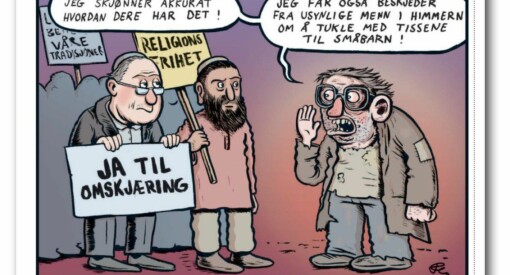 - Skammelig tegneserie, mener Israels ambassadør etter Dagbladets satiriske Fagprat-stripe om omskjæring