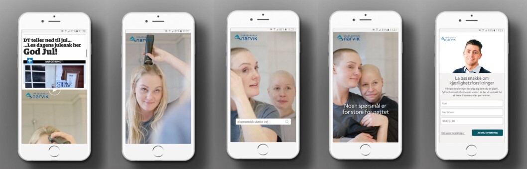 Skjermdump fra reklamefilmene. Skjermdump fra reklamefilmene.