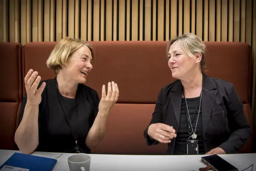 Journalistene Aagot Opheim og Grete Holstad i Adresseavisen. Journalistene Aagot Opheim og Grete Holstad i Adresseavisen.