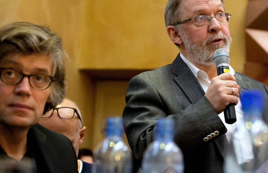 Harald Stanghelle og Anders Giæver på en boklansering for noen år siden. Harald Stanghelle og Anders Giæver på en boklansering for noen år siden.