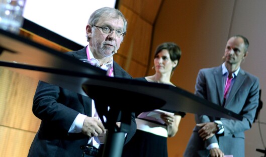 Aftenpostens redaktør og kommentator Harald Stanghelle under debatt på konferansen Medieleder2017 i Trondheim tirsdag. Aftenpostens redaktør og kommentator Harald Stanghelle under debatt på konferansen Medieleder2017 i Trondheim tirsdag.