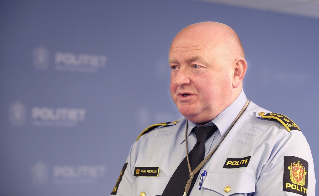 Politiinspektør Johan Fredriksen, her på en pressekonferanse i 2015.