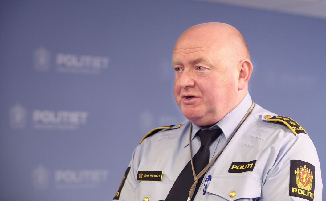 Politiinspektør Johan Fredriksen, her på en pressekonferanse i 2015. Politiinspektør Johan Fredriksen, her på en pressekonferanse i 2015.