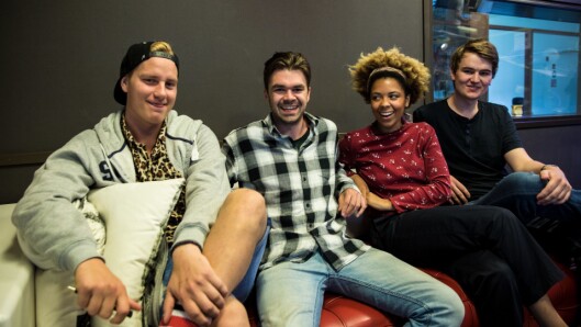 Sommervikarer: Daniel Horgen (25), Kristian Hope (28), Aliese Isungset Agbota (22) og Marius Holth (22) har inntatt P3 og mP3 på Tyholt. Sommervikarer: Daniel Horgen (25), Kristian Hope (28), Aliese Isungset Agbota (22) og Marius Holth (22) har inntatt P3 og mP3 på Tyholt.