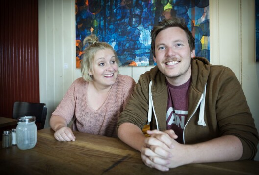Niklas Baarli og Tuva Fellman på Sagene i Oslo. Niklas Baarli og Tuva Fellman på Sagene i Oslo.