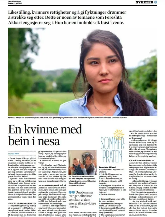 Faksimile fra Fædrelandsvennen. Faksimile fra Fædrelandsvennen.