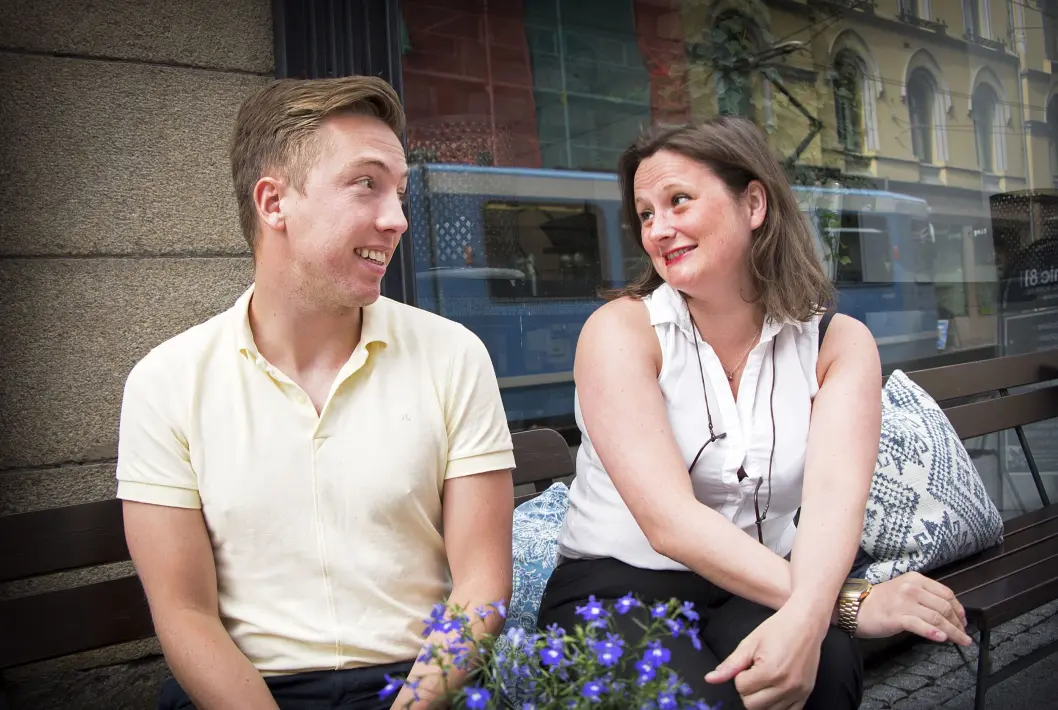 VG-journalistene Lars Joakim Skarvøy og Marie Melgård er Akersgatas ferskeste tabloide duo. VG-journalistene Lars Joakim Skarvøy og Marie Melgård er Akersgatas ferskeste tabloide duo.