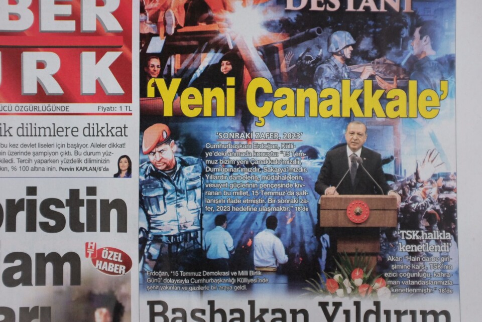 President Erdogan har lansert kuppforsøket som Tyrkias nye nasjonale fortelling. Blir denne fortellingen viktigere for tyrkerne enn slagene ved Canakkale i 1915? Faksimile fra Haberturk 14. juli 2017. President Erdogan har lansert kuppforsøket som Tyrkias nye nasjonale fortelling. Blir denne fortellingen viktigere for tyrkerne enn slagene ved Canakkale i 1915? Faksimile fra Haberturk 14. juli 2017.