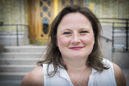 Journalist Marie Melgård i VG utenfor Stortinget. Journalist Marie Melgård i VG utenfor Stortinget.