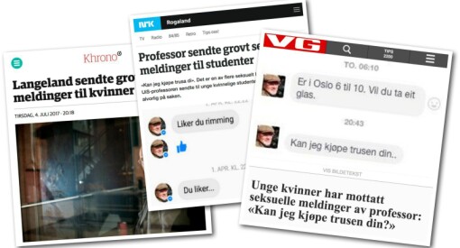 Tirsdag skal PFU behandle klagene mot Khrono, VG og NRK for identifisering og omtale av professorens sex-meldinger