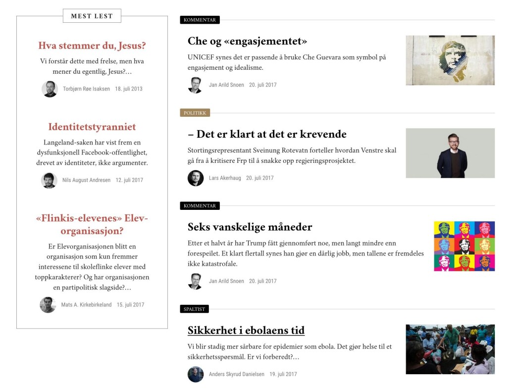 En vanlig sommerdag på Minerva.no. En vanlig sommerdag på Minerva.no.