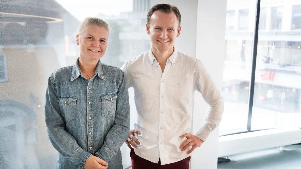 Kristine Støleggen er siste skudd på stammen i TU Story Labs. Her med leder Jørgen Elton Nilsen. Kristine Støleggen er siste skudd på stammen i TU Story Labs. Her med leder Jørgen Elton Nilsen.