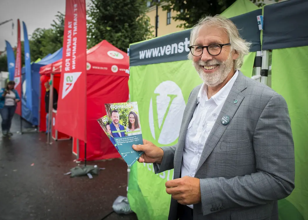 Carl-Erik Grimstad (64) er førsteamanuensis ved Institutt for Kreativitet og innovasjon hos Høyskolen Kristiania. Nå vil han på Stortinget for Venstre. Carl-Erik Grimstad (64) er førsteamanuensis ved Institutt for Kreativitet og innovasjon hos Høyskolen Kristiania. Nå vil han på Stortinget for Venstre.