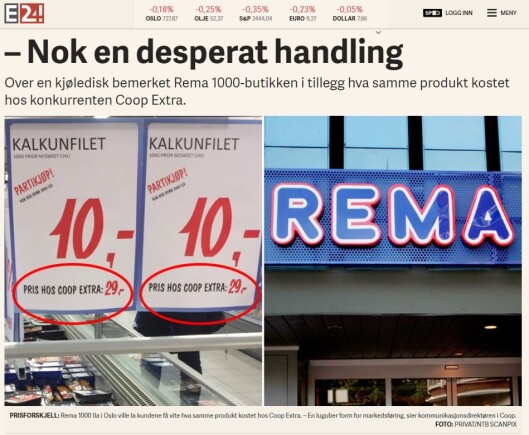 Faksimile fra E24 denne uken.. Faksimile fra E24 denne uken..