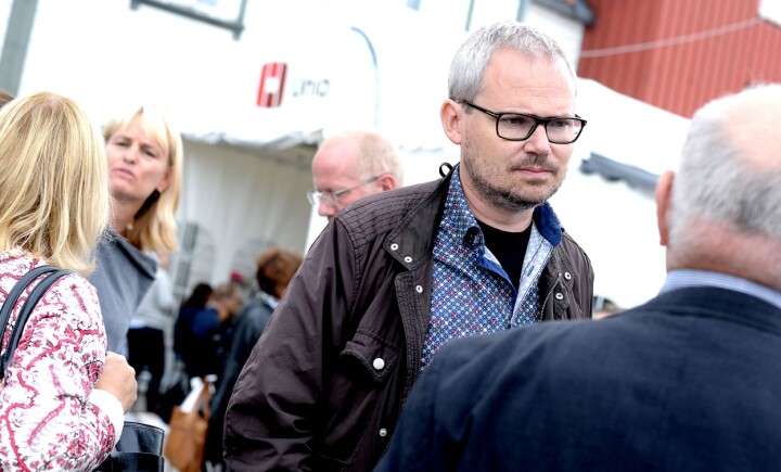 Roar Osmundsen på Arendalsuka 2017 - her omringet av kolleger i norske medieorganisasjoner.