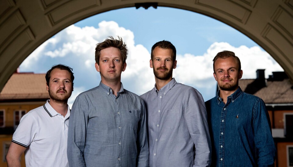 Bildbyrån etablerte seg med norsk kontor i 2017. Frå venstre: Fredrik Varfjell, Jon Olav Nesvold, Niklas Larsson og Vegard Wivestad Grøtt.