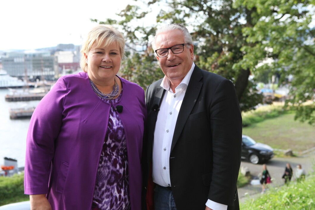 Davy Wathne møter statsminister og partileder i Høyre, Erna Solberg. Davy Wathne møter statsminister og partileder i Høyre, Erna Solberg.