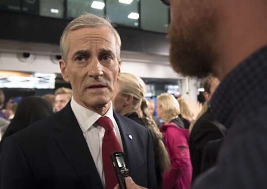 Statsministerkandidat Jonas Gahr Støre etter debatten fredag. Statsministerkandidat Jonas Gahr Støre etter debatten fredag.