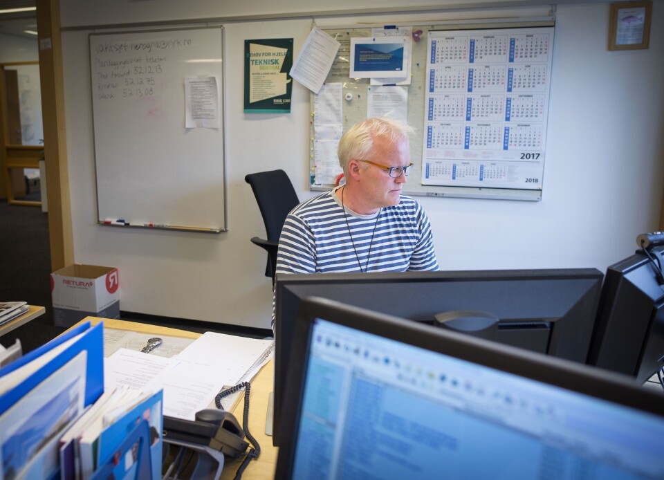 Bjarte Johannesen (46) på desken i Her og nå. Bjarte Johannesen (46) på desken i Her og nå.