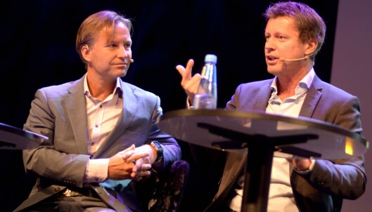 Kanaldirektør Trygve Rønningen i TV 2. Til venstre ANFO-styreleder Runar Pahr Andresen, som også er VP marketing i Orkla Care. Kanaldirektør Trygve Rønningen i TV 2. Til venstre ANFO-styreleder Runar Pahr Andresen, som også er VP marketing i Orkla Care.