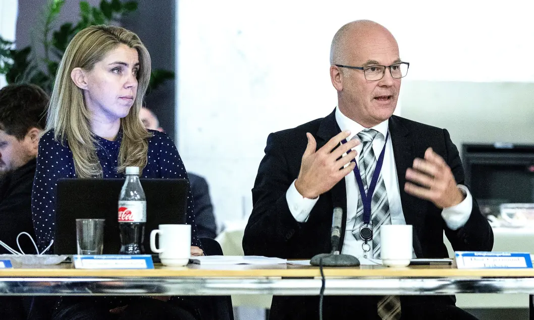 Nyhetsdirektør Alexandra Beverfjord og kringkastingssjef Thor Gjermund Eriksen. Bildet er fra møtet i Kringkastingsrådet forrige uke. Nyhetsdirektør Alexandra Beverfjord og kringkastingssjef Thor Gjermund Eriksen. Bildet er fra møtet i Kringkastingsrådet forrige uke.