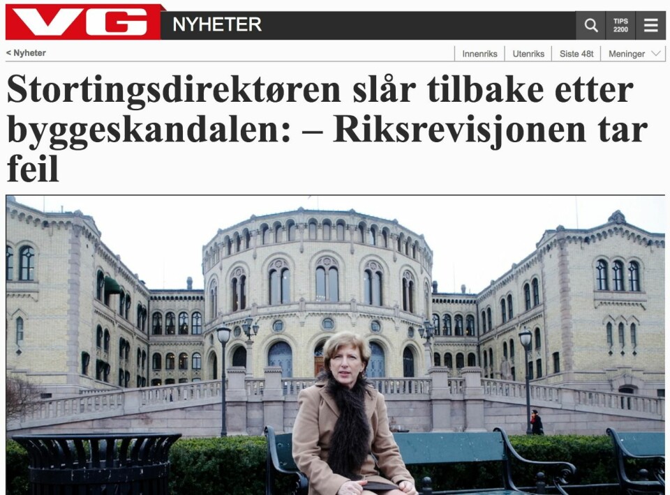 Intervjuet etter journalistenes omtalte besøk på Børresens kontor.