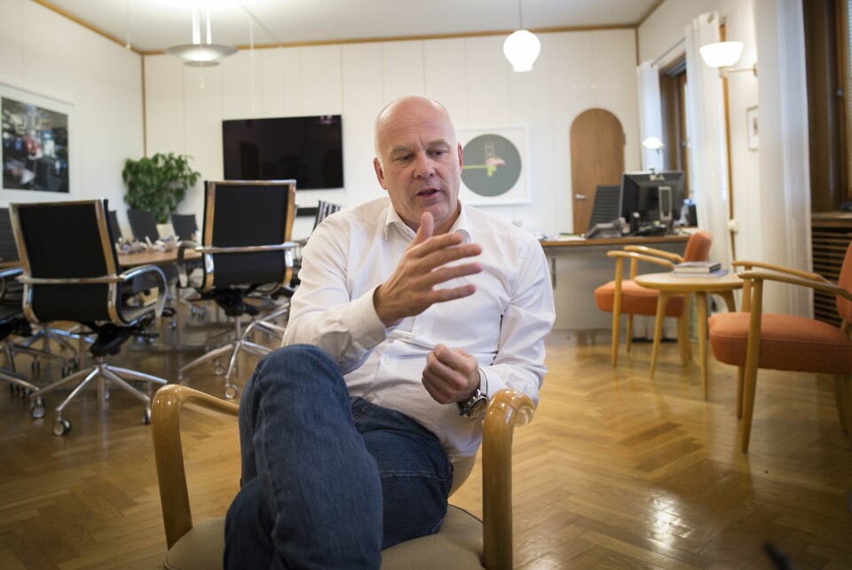 Kringkastingssjef Thor Gjermund Eriksen. Bildet er fra et intervju tidligere i høst, på hans kontor