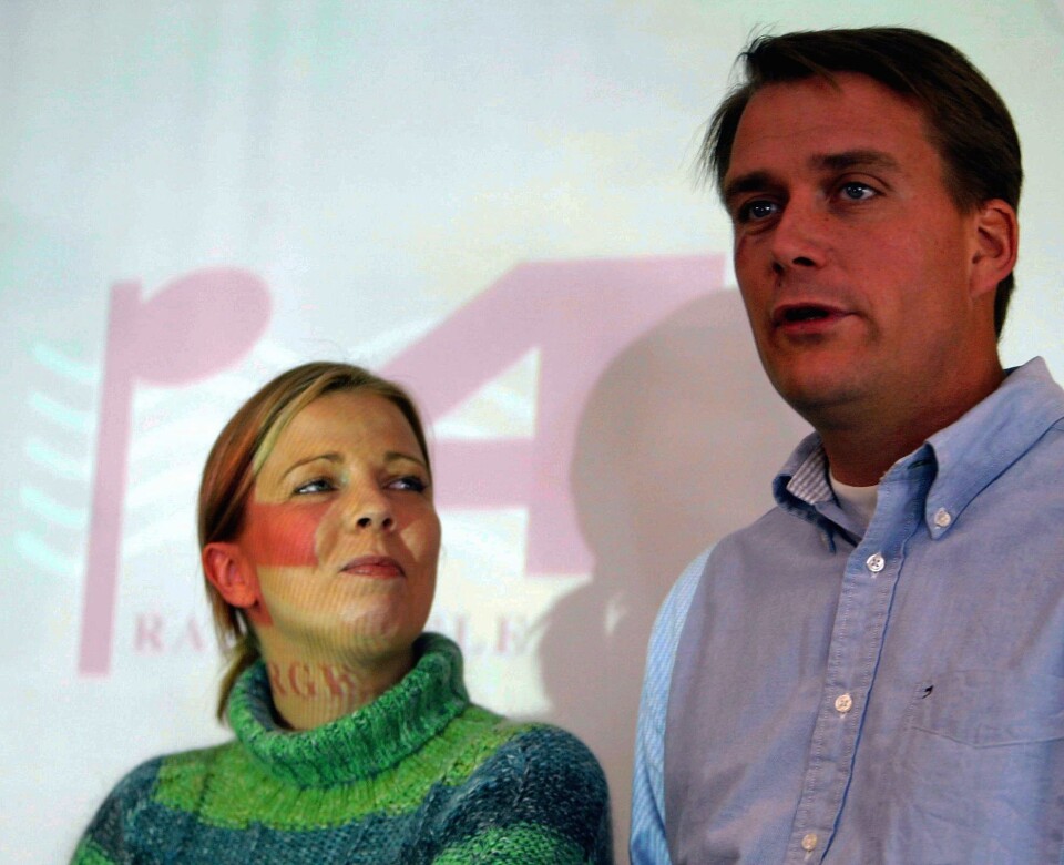 2003: Radiokanalen P4 presenterte programplaner - her ved programlederne Silje Stang og Kårstein Eidem Løvaas. 2003: Radiokanalen P4 presenterte programplaner - her ved programlederne Silje Stang og Kårstein Eidem Løvaas.