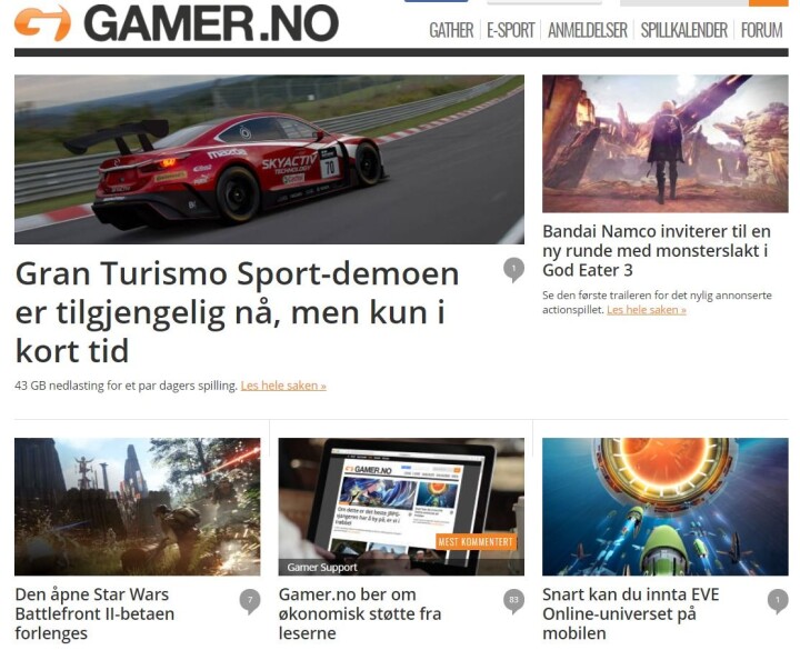 Spillnettstedet Gamer.no henvender seg til leserne for finansiering.