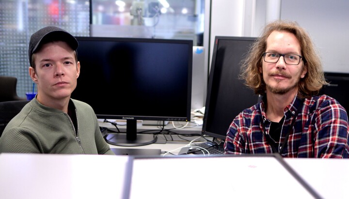 Utvikler/journalist Einar Otto Stangvik og journalist Håkon Høydal.