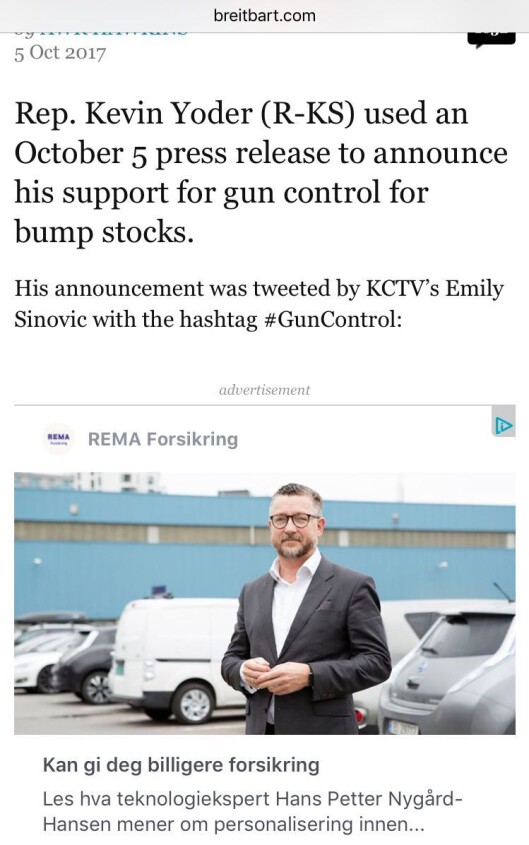 ...og som deretter blir en annonse på Breitbart.com. ...og som deretter blir en annonse på Breitbart.com.