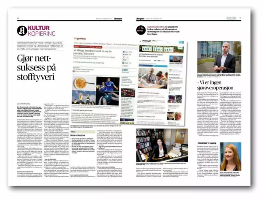 Aftenpostens omtale av Buzzit høsten 2014.