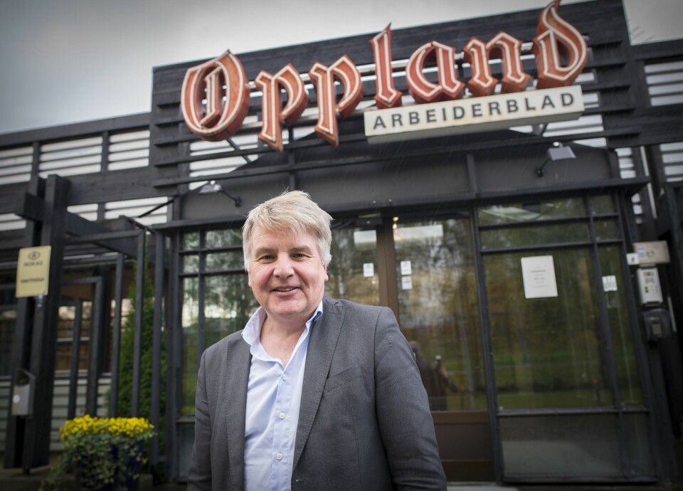 Sjefredaktør Erik H. Sønstelie i Oppland Arbeiderblad.
