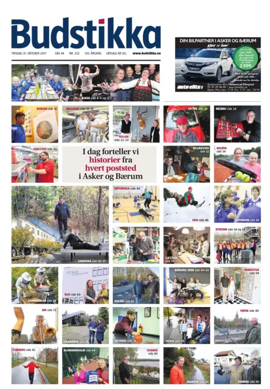 Alle poststedene er også representert på forsida. Alle poststedene er også representert på forsida.