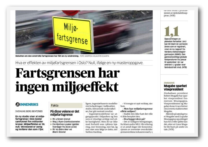 Aftenposten tirsdag 7. november.