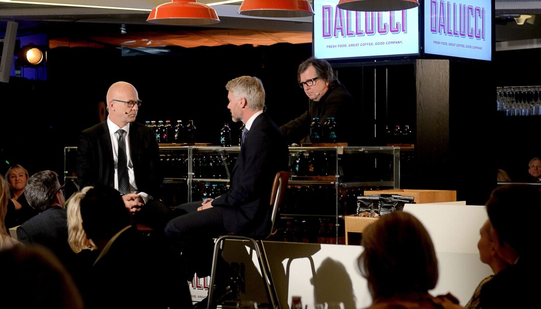 NRKs Thor Gjermund Eriksen og TV 2s Olav T. Sandnes. Arkivfoto. NRKs Thor Gjermund Eriksen og TV 2s Olav T. Sandnes. Arkivfoto.